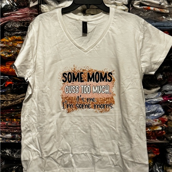 Gildan Tops - Gildan White Graphic Tee - Some Moms Design